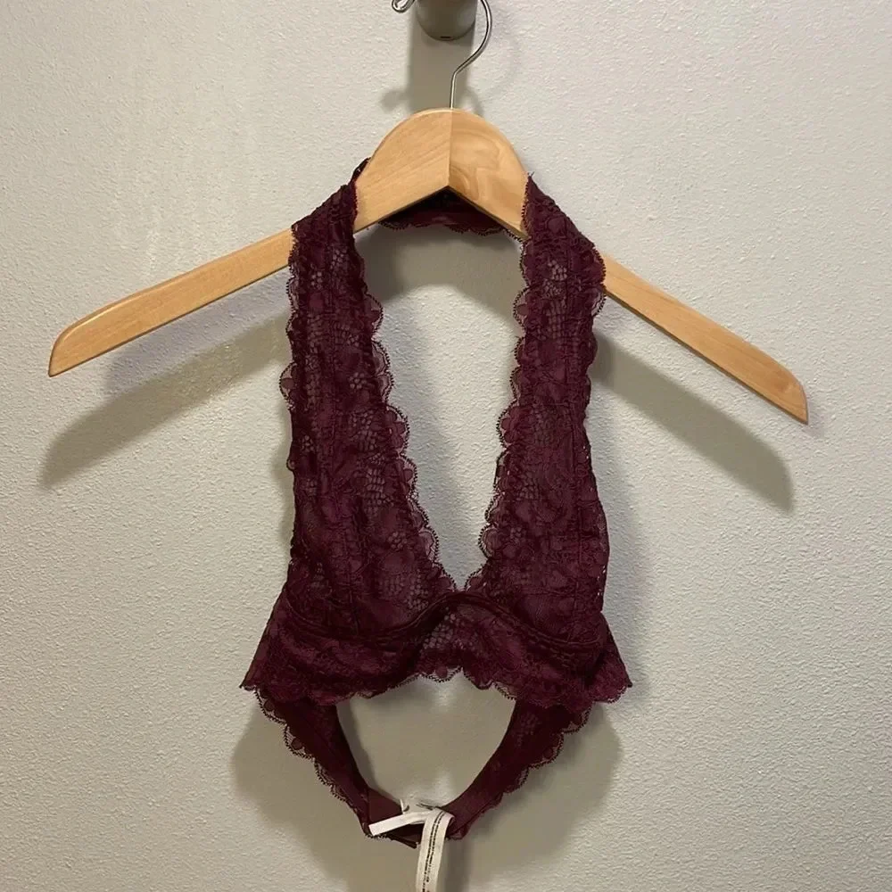 𝅺free People deep purple lace bralett